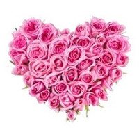 Online Flowers Delivery in Hyderabad : Pink Roses Heart