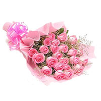 Online Diwali Flowers in Hyderabad that includes Pink Roses Bouquet 60 Flowers to Hyderabad