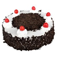 Place Online Order to Send New Year Cakes to Vishakhapatnam send to 500 gm Eggless Black Forest Cakes