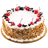 Send 2 Kg Black Forest Cake with Rakhi Delivery in Hyderabad From 5 Star Hotel