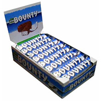 Chocolate Delivery in Hyderabad with 24 Pcs Bounty Chocolates. Christmas Gifts in Hyderabad