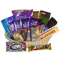 Special Diwali Gifts to Hyderabad comprising Basket of Exotic Chocolate to Hyderabad