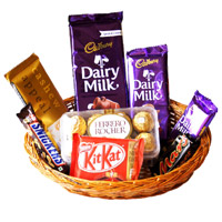 Celebrate With Chocolate Basket. Send Online New Year Gifts to Vijayawada