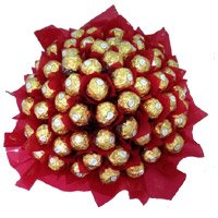 Bouquet of 56 Pcs of Ferrero Rocher chocolates in Hyderabad on Diwali