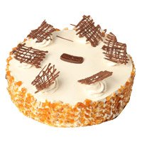 Deliver Diwali Cakes to Hyderabad Online. 1 Kg Eggless Butter Scotch Cake to Hyderabad From 5 Star Bakery