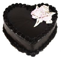 Deliver 1 Kg Eggless Heart Shape Chocolate Truffle Cakes to Hyderabad. Online Rakhi to Hyderabad 