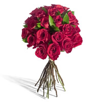 Red Roses Bouquet 12 Flowers to Hyderabad Midnight Delivery