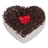 Heart Cake Delivery in Hyderabad - Black Forest Heart Cake