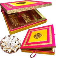 Send Fancy Dry Fruits to Hyderabad with Box of MDF 1 Kg and 250 gm Kaju Katli for Friendship Day