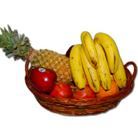 Send Christmas fresh fruits with Gifts to Hyderabad. 1 Kg Fresh Fruits Basket