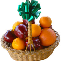 Place Order to Send Diwali Gifts with Fresh Fruits to Hyderabad. 2 Kg Fresh Apple and Orange Basket