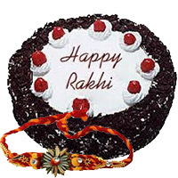 Send Rakhi with Cake to Hyderabad