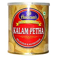 Same Day New Year Gifts to Hyderabad of 1 kg Haldiram Kalam Petha