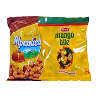 Buy Christmas Gifts to Hyderabad consisting 2 Pack of Alpenliebe and Mango Bite Toffee