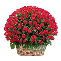 Red Roses Basket 200 Flowers. Send Online New Year Flowers to Vishakhapatnam