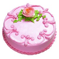 Send Best Cake to Hyderabad including 1 Kg Eggless Strawberry Cake on Diwali