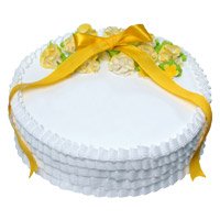 Deliver Rakhi with 1 Kg Eggless Vanilla Cakes in Hyderabad