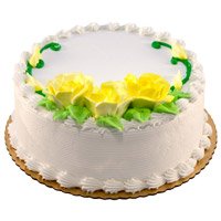 Order for 1 Kg Eggless Vanilla Diwali Cakes to Hyderabad From 5 Star Hotel