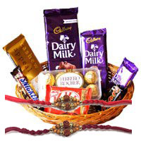 Celebrate by sending Rakhi Gift to Hyderabad With Chocolate Basket