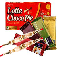 Online Rakhi Delivery of Gifts in Hyderabad comprising 4 Cadbury Temptation Bars with Chocopie