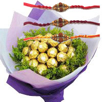 Place Online Order for 24 Pcs Ferrero Rocher Bouquet in Hyderabad