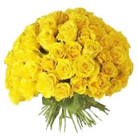 Flowers to Hyderabad : 100 Yellow Roses Bouquet