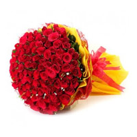 Diwali Flowers Delivery in Hyderabad consist of Red Roses Bouquet 150 Flowers