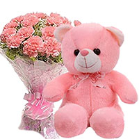 Valentine's Day Gifts in Hyderabad - Pink Carnation Flowers to Hyderabad