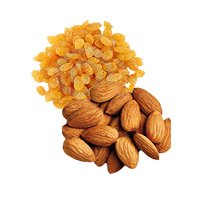 Online Diwali Gifts Delivery in Hyderabad and 250gm Raisins and 250gm Almonds