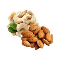 500gm Cashew and 500gm Almond. Online Diwali Gifts to Hyderabad