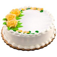 Send Eggless Cakes to Hyderabad online - Vanilla Cake From 5 Star