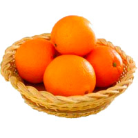 Diwali Gifts to Hyderabad. 12 Pcs Fresh Orange Basket