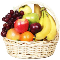 Same Day New Year Gifts to Vizag containing 2 Kg Fresh Fruits Basket