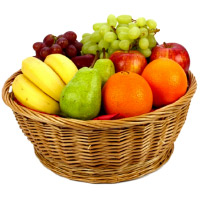 1.5 Kg Fresh Fruits Basket. Send New Year Fresh Fruits to Hyderabad