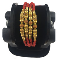 Set of 4 Red Dori Rakhi with Roli Tikka