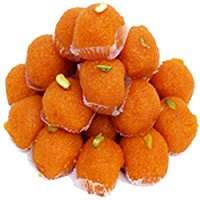 Order Online New Year Sweets to Hyderabad add up to 2 kg Motichoor Ladoo