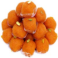 Diwali Gifts to Hyderabad consist of 1kg Motichoor Ladoo