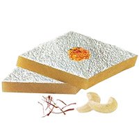 Online Friendship Day Gifts to Hyderabad consist of 500 gm Kaju Katli