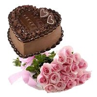 Send Chocolate Cake and Flowers to Hyderabad