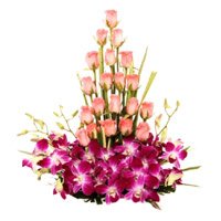 Cheap Orchid Flowers to Hyderabad : Pink Roses Bouquet