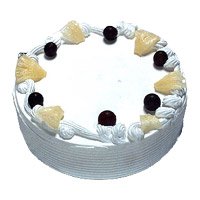 Send Eggless Cakes to Hyderabad - Pineapple Cake in Tirupati