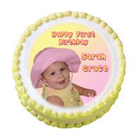 Online Diwali Cake including 1 Kg Pineapple Photo Cake