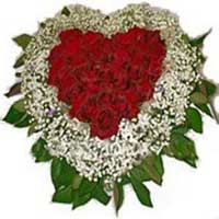 Flowers in Hyderabad - Heart Shape Arrangement