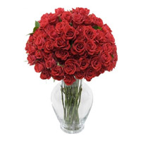 Online Valentine's Day Flowers to Vishakhapatnam including Valentine Red Roses in Vase 36 Flowers in Hyderabad