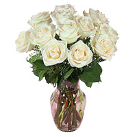 Flowers to Hyderabad : White Roses