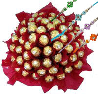 Online Bouquet of 56 Pcs of Ferrero Rocher chocolates in Hyderabad