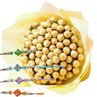 Order 80 Pcs Ferrero Rocher Bouquet delivery in Hyderabad on Rakhi